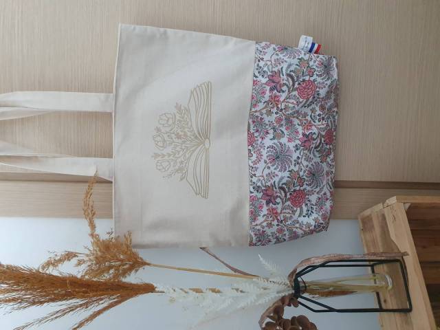 Tote bag livre fleur