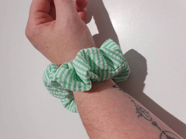 seershuker rayure verte